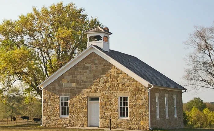 Old Lanesfiled schoolhouse from 1859 at Lanesfield Historic Site