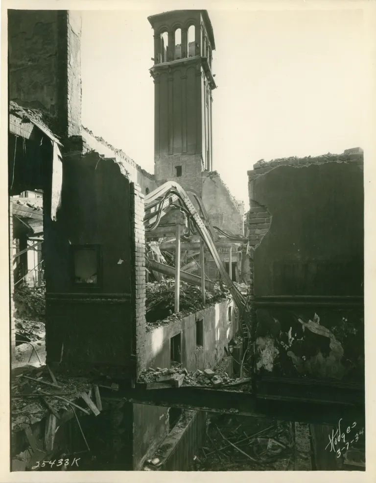 Wyandotte High School fire damage