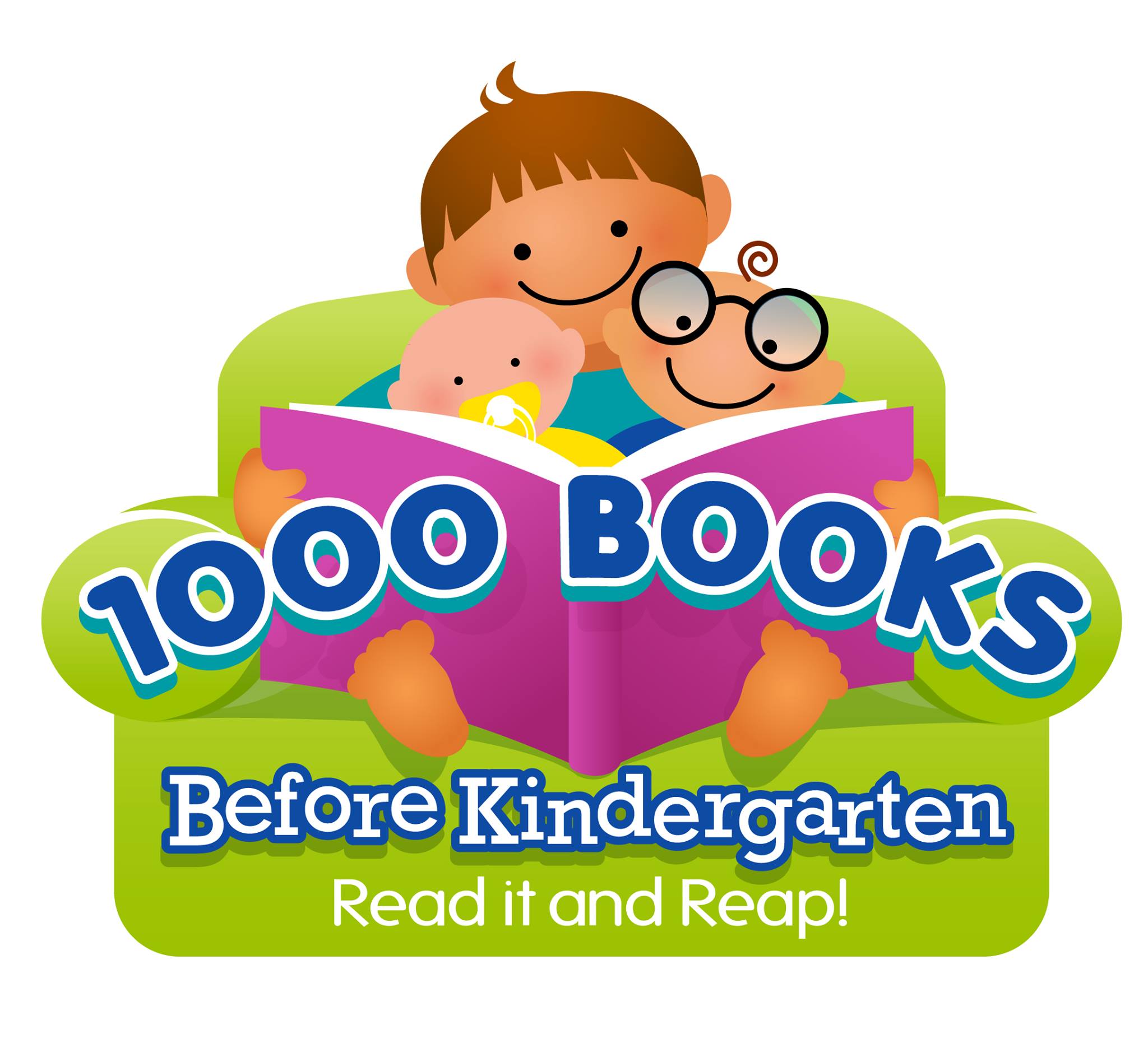 1000 Books Before Kindergarten "Read it and Reap!" graphic