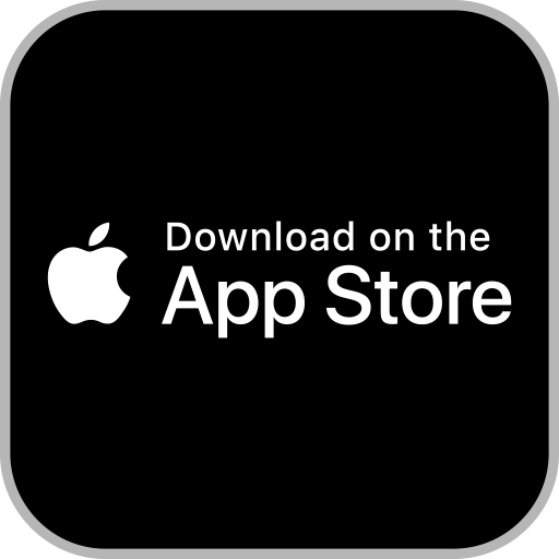 Square "Download on the App Store" with Apple icon