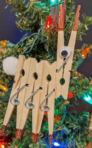 Clothespin reindeer