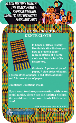 In honor of Black History Month this kit will show you how to create a paper  representation of a kente cloth and learn a bit of its history too. 