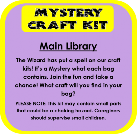 Mystery Craft Kit at Main Library