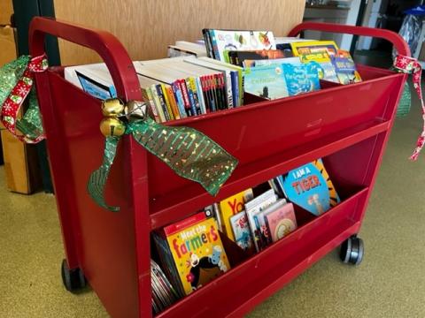 Santa book cart