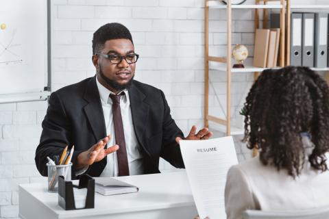 people interviewing