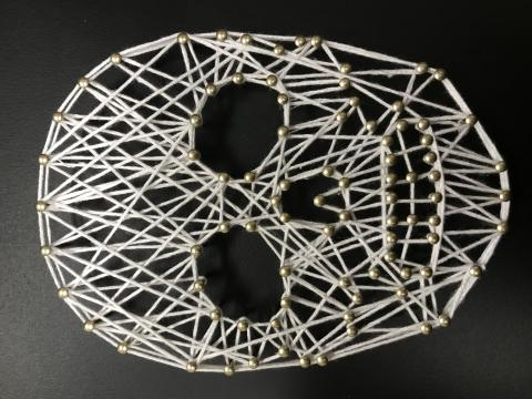 skull string art