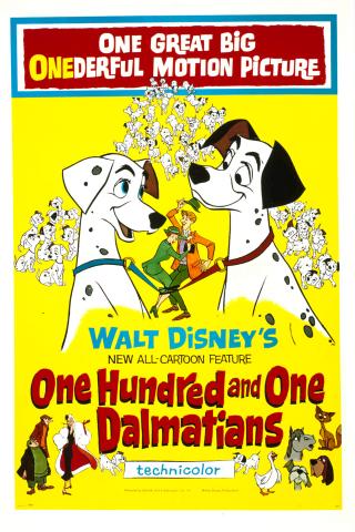 Poster for the movie One Hundred and One Dalmatians