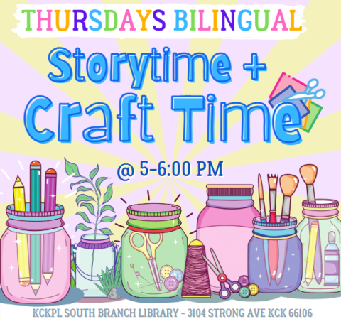 Bilingual Storytime & Craft time, Thursdays @ 5