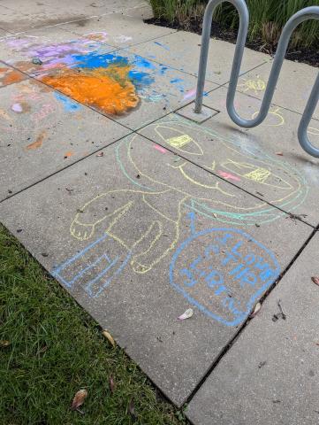 Chalk Art and paint splatter from Artside