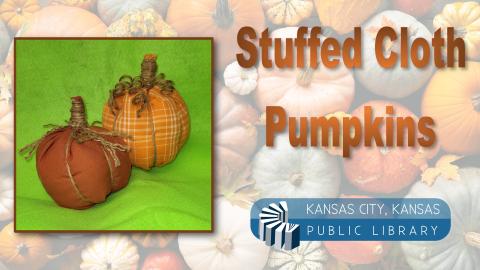 stuffed pumpkins on a pumpkin patch background