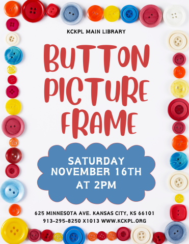 Button Picture Frame Craft Flyer