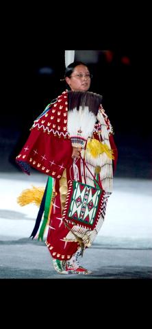 native american woman dancing