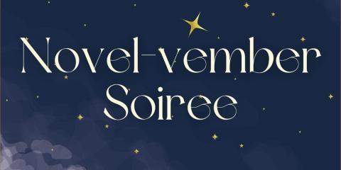 Novel-vember Soiree on Starry Night Sky Background