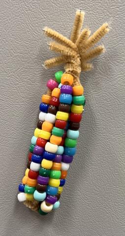 beaded pipe cleaner corn magnet