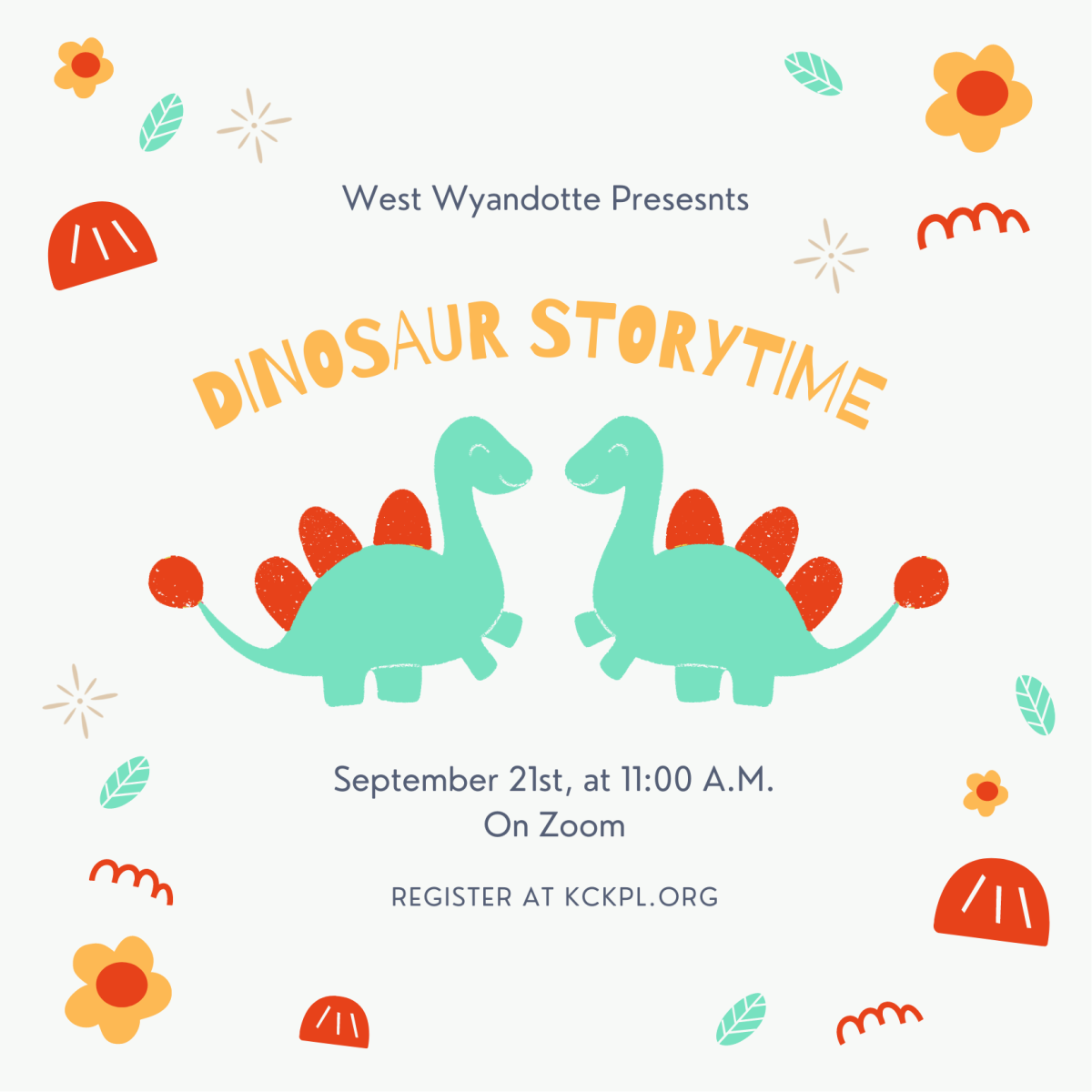 Dinosaur Storytime Poster