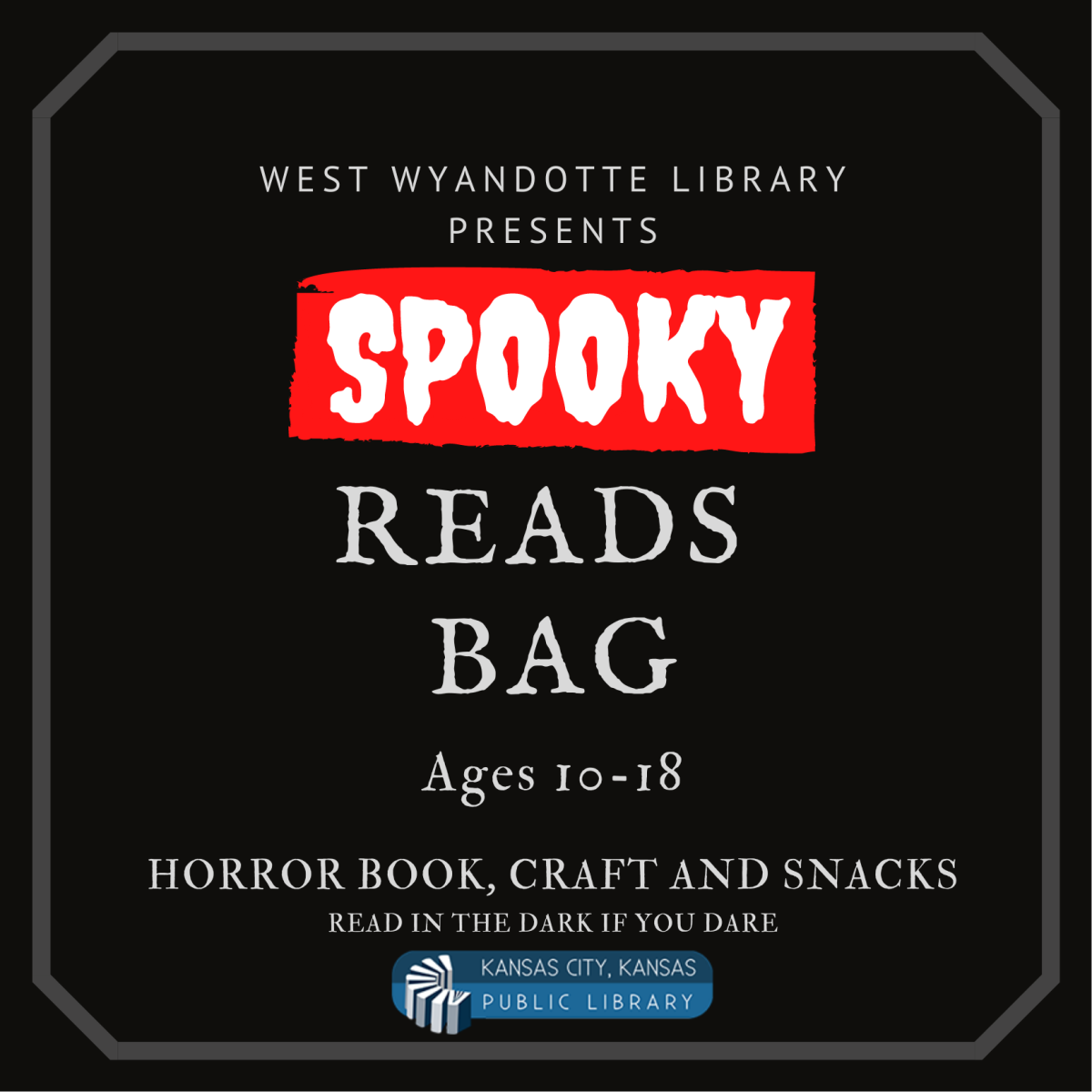 Spooky reads flyer