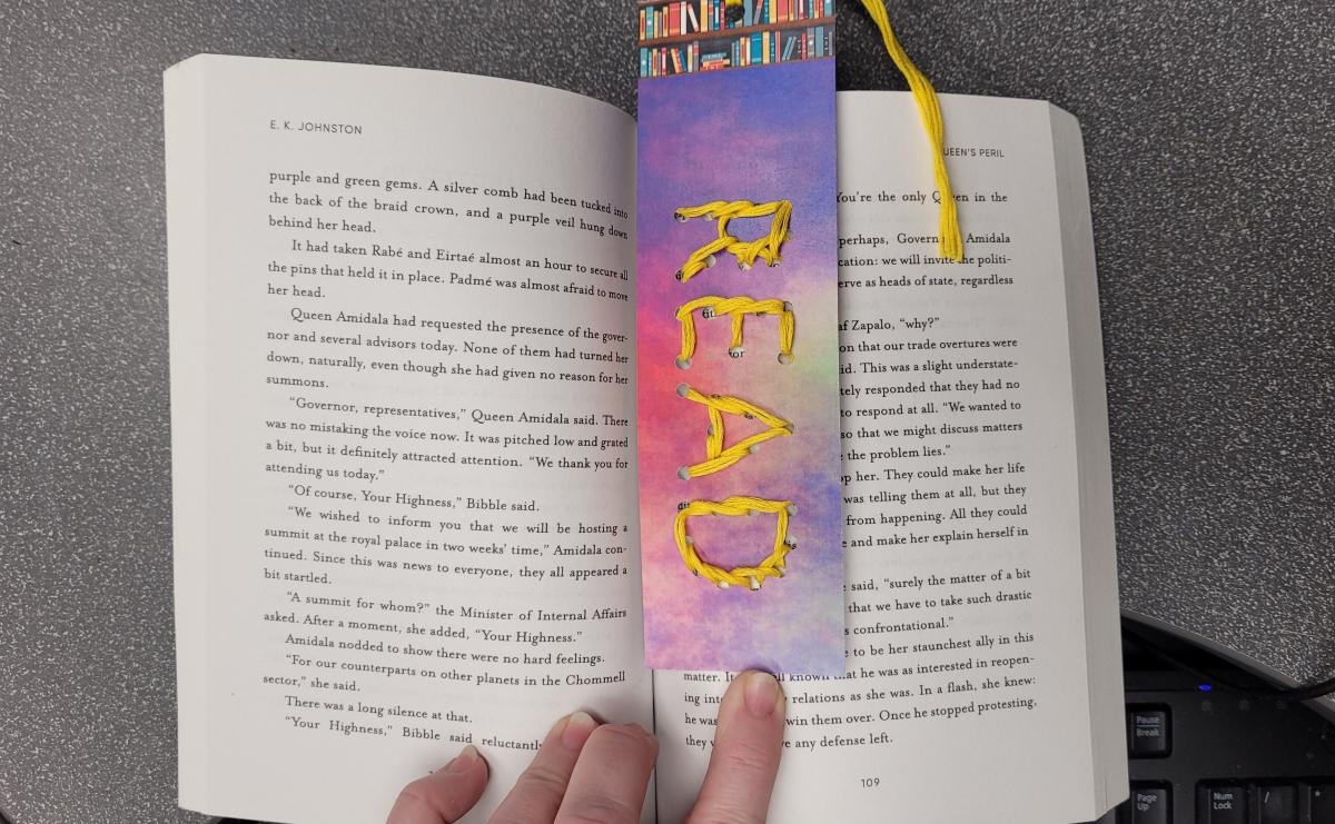 embroidered bookmark