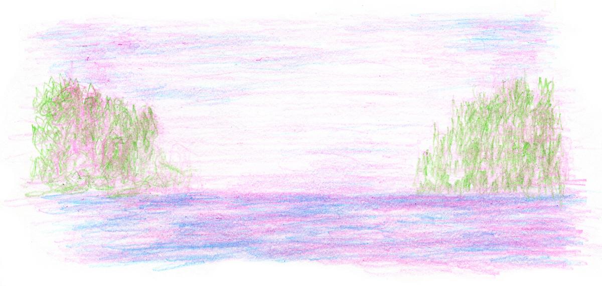 colored pencil landscape