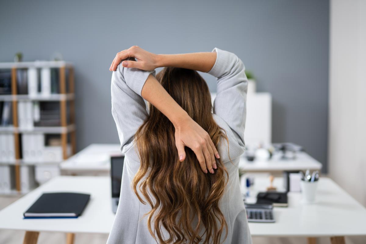 woman stretching