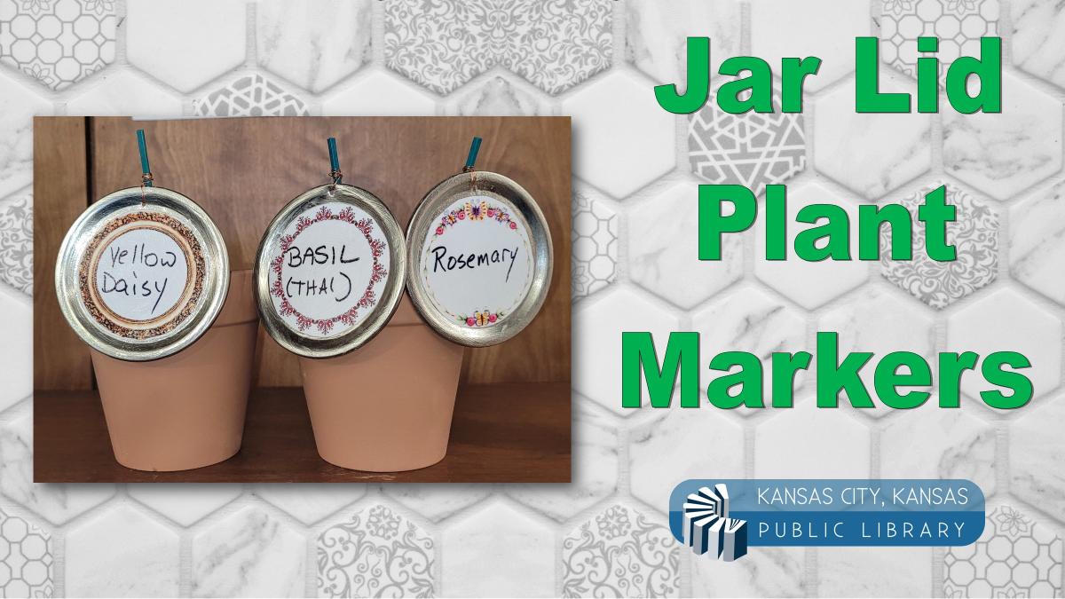 plant labels in a terra cotta pot