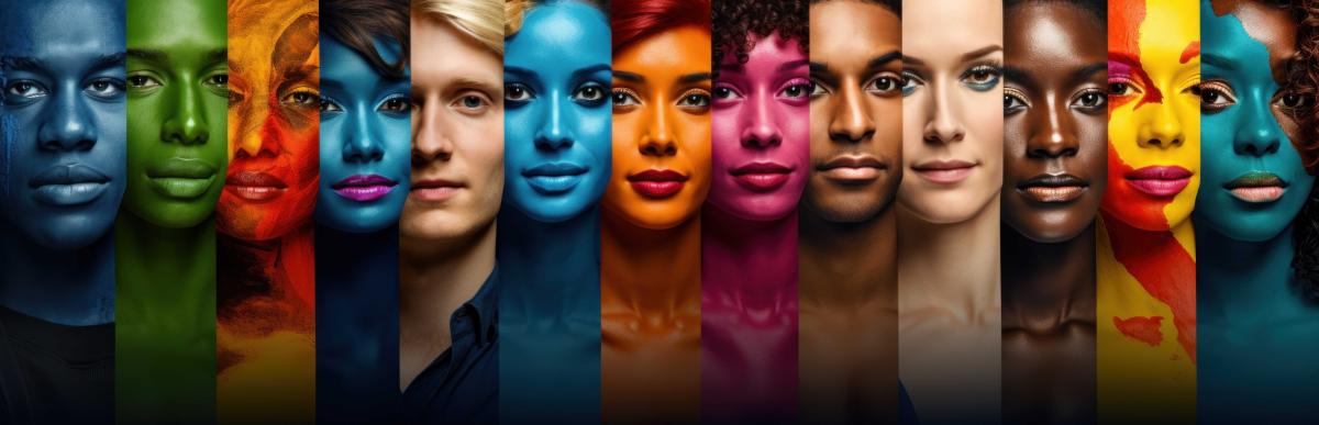 faces of different colors