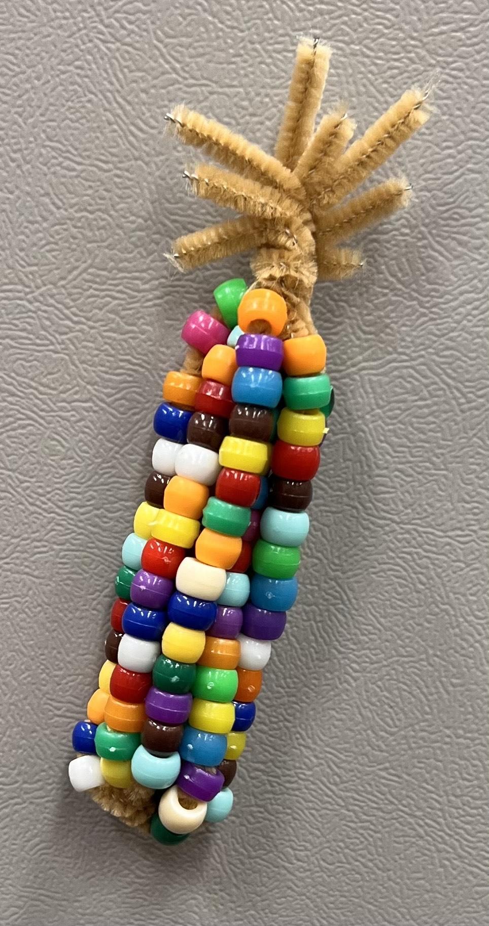 beaded pipe cleaner corn magnet