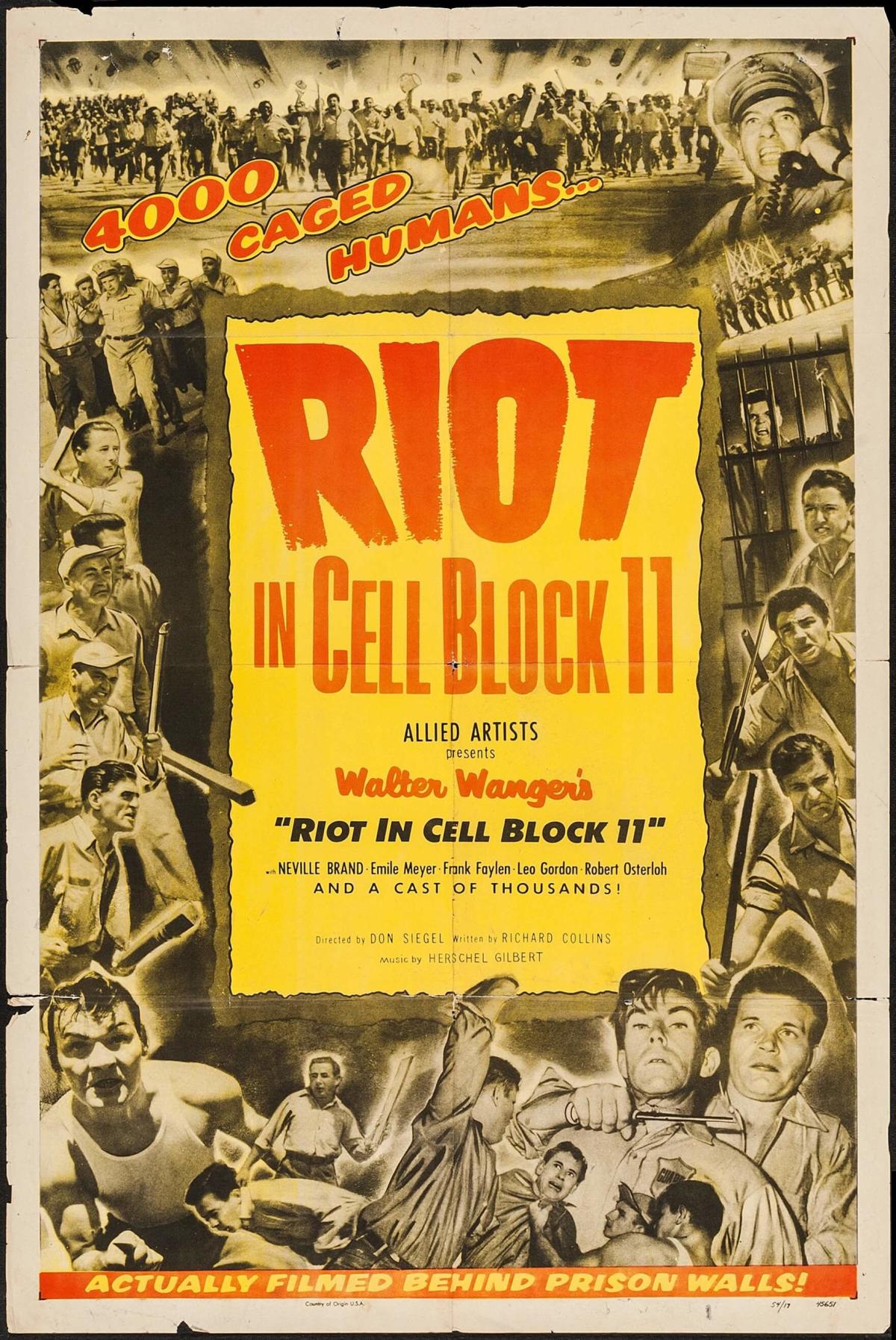 Poster for the film Riot in Cell Block 11